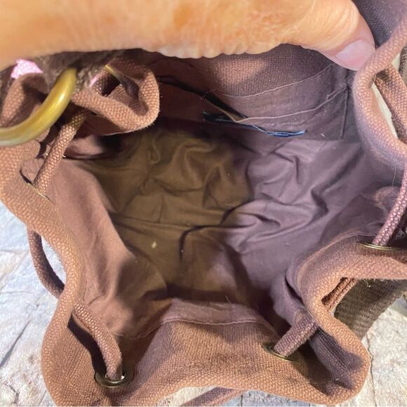 American Eagle Brown Sequin Shoulder Bag Festival Boho Hippie Satchel - Picture 11 of 12